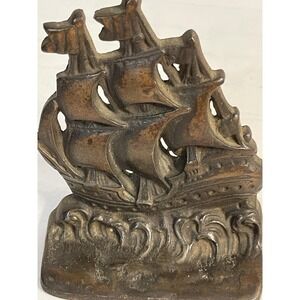 Bookend Maritime Cast Iron Ornate Nautical Ship  Boat Deco 1 Replacement